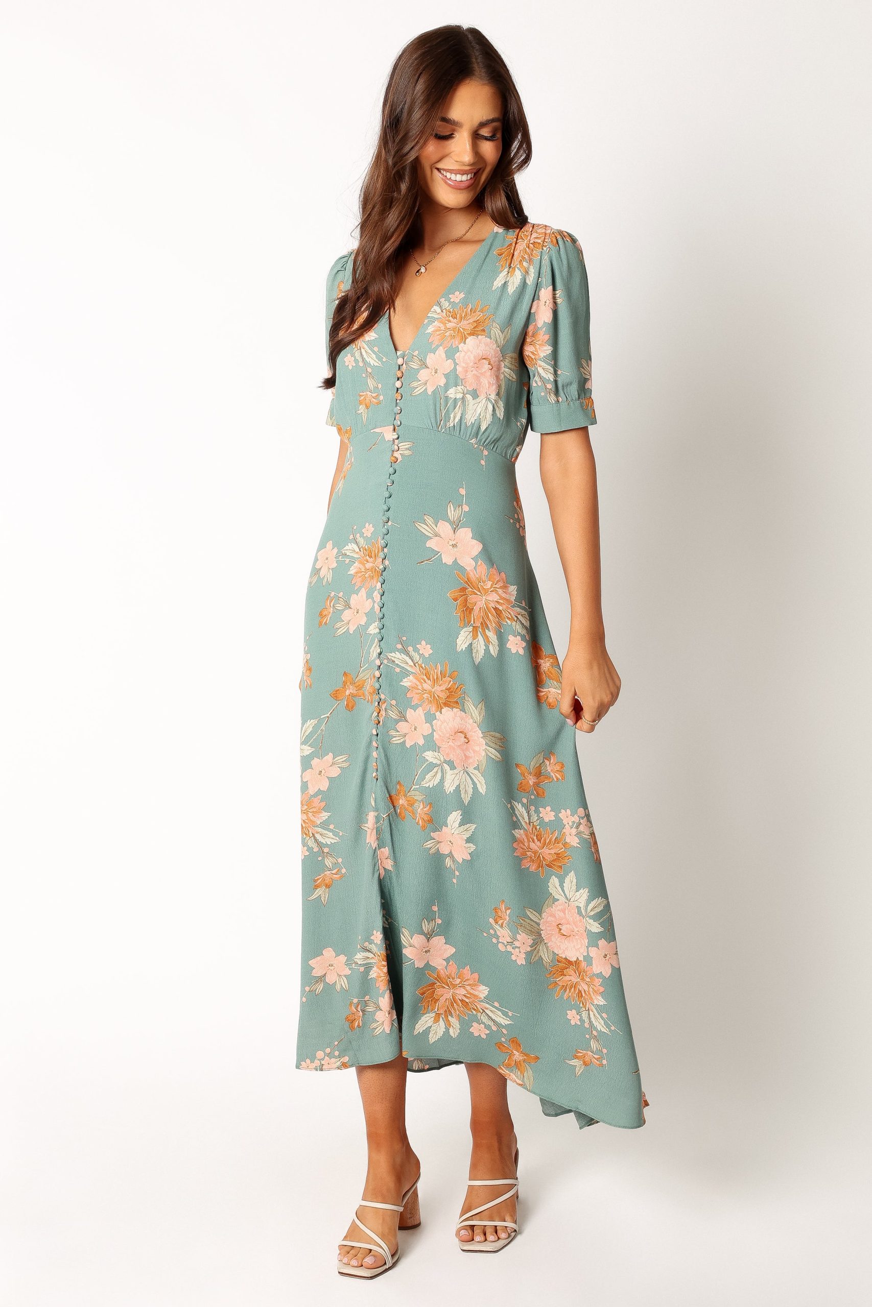 Frampton Midi Dress - Blue Floral - Image 10