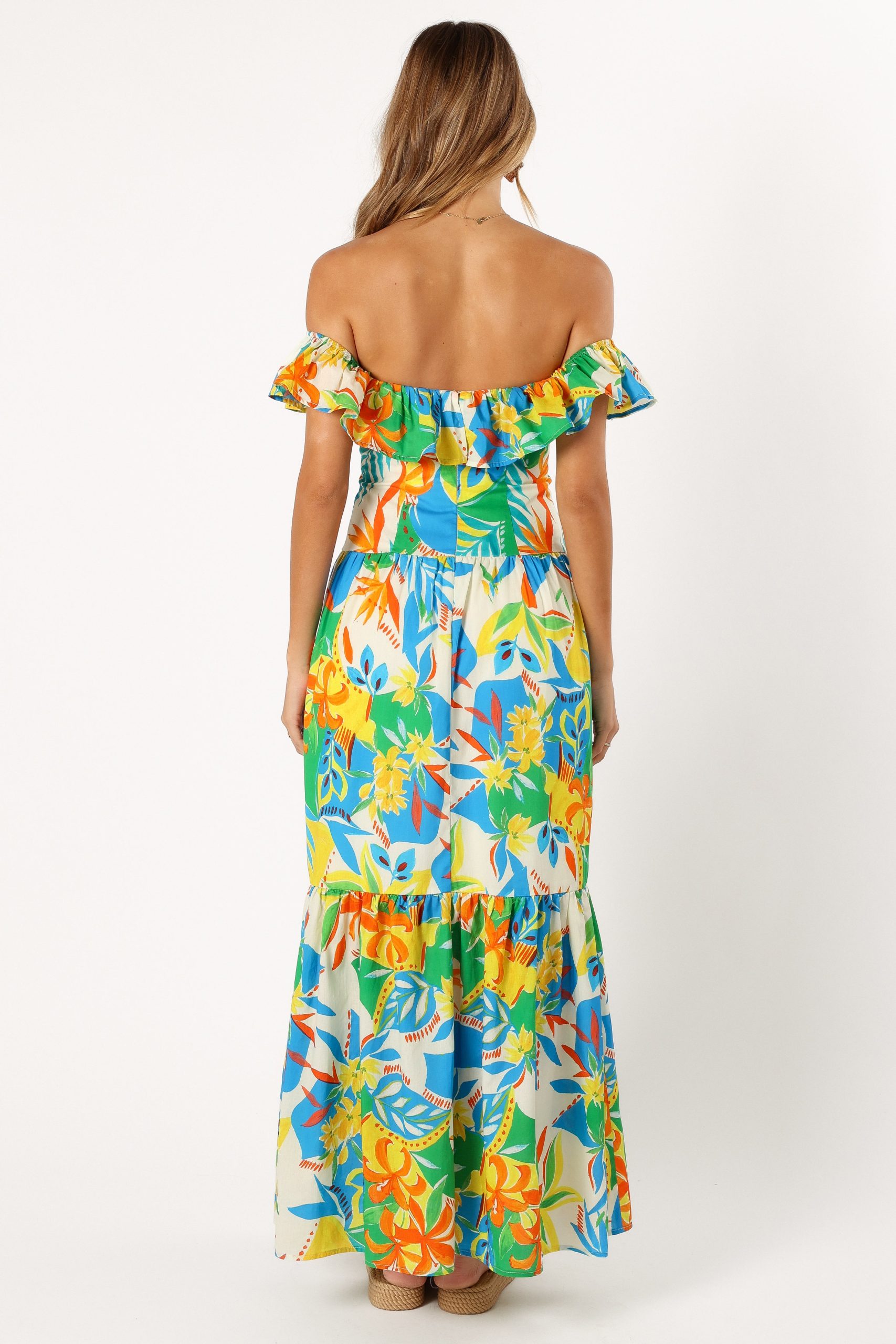 Harriet Off Shoulder Maxi Dress - Malta Print - Image 3