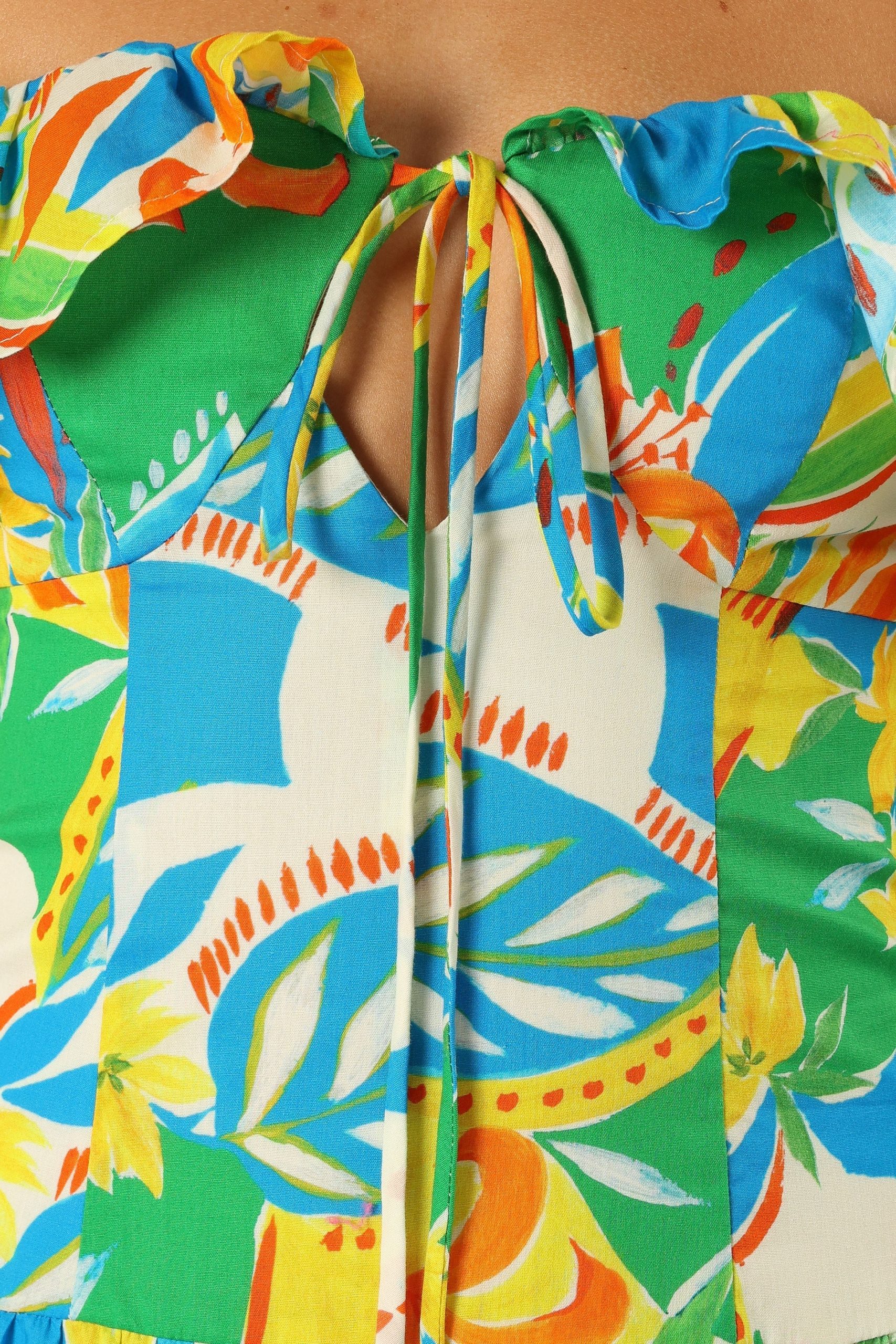 Harriet Off Shoulder Maxi Dress - Malta Print - Image 7