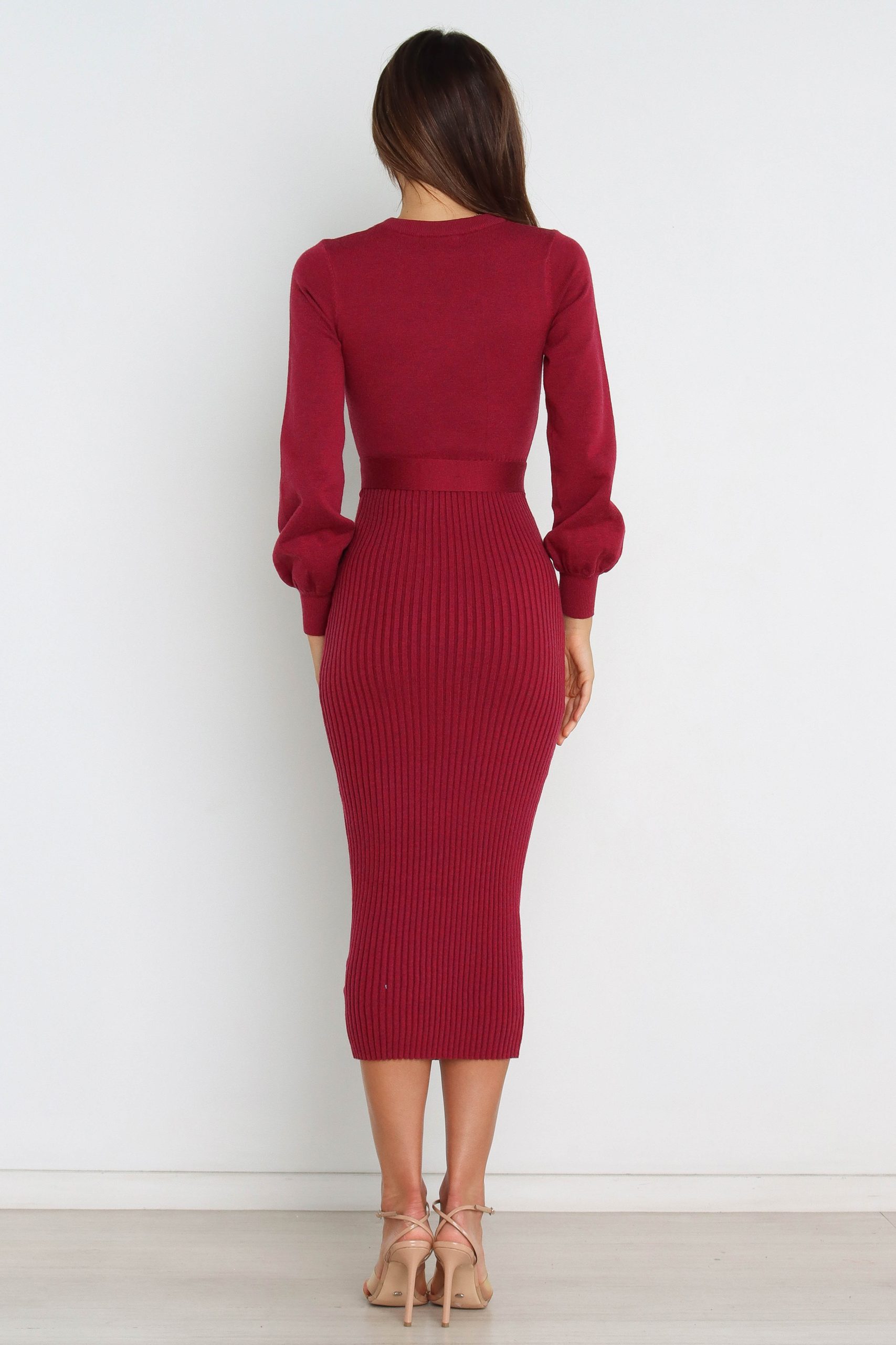 Helena Dress - Wine - Image 5