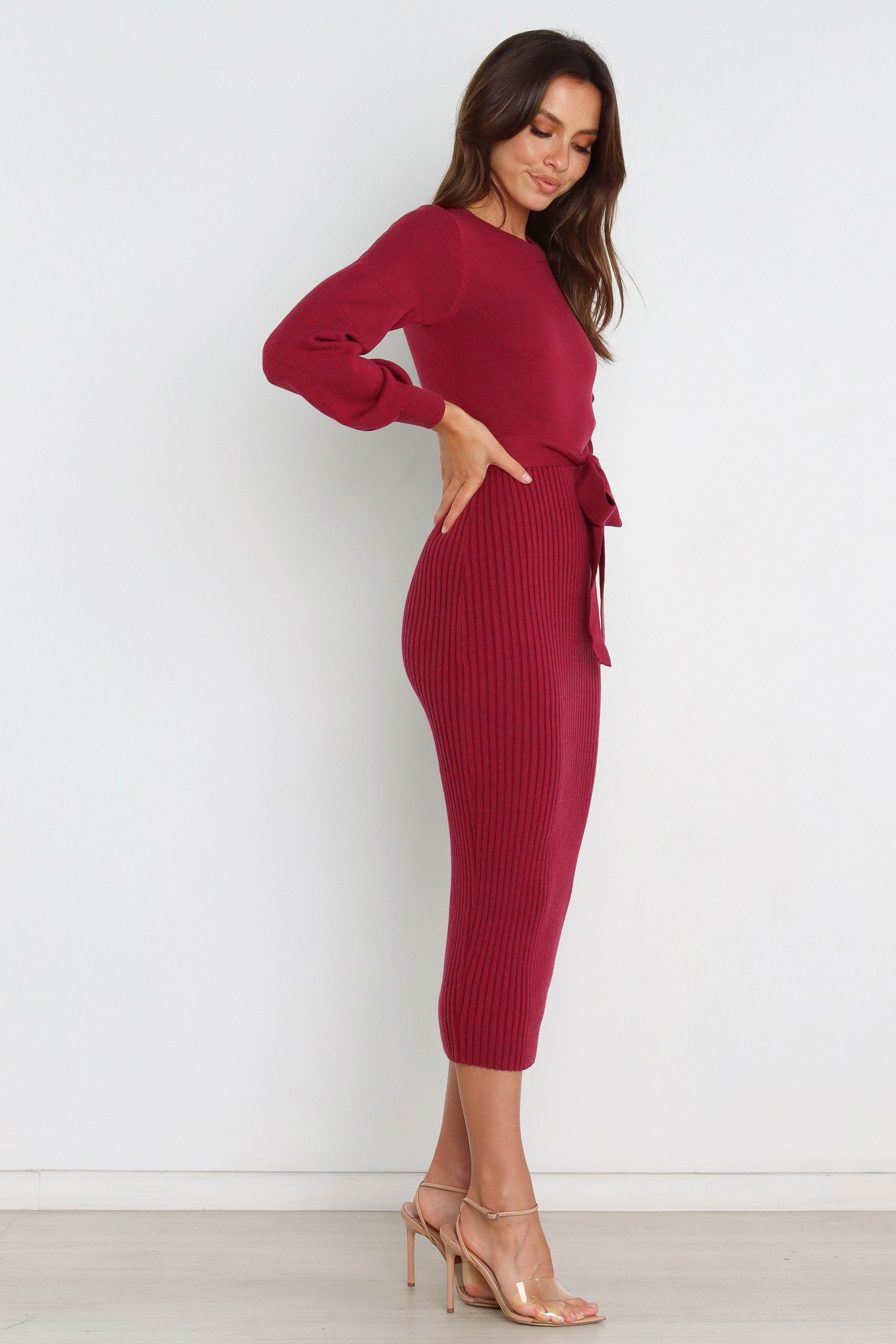 Helena Dress - Wine - Image 7