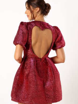 Jadore Mini Dress - Red Magenta