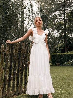 Josey Midi Dress - White