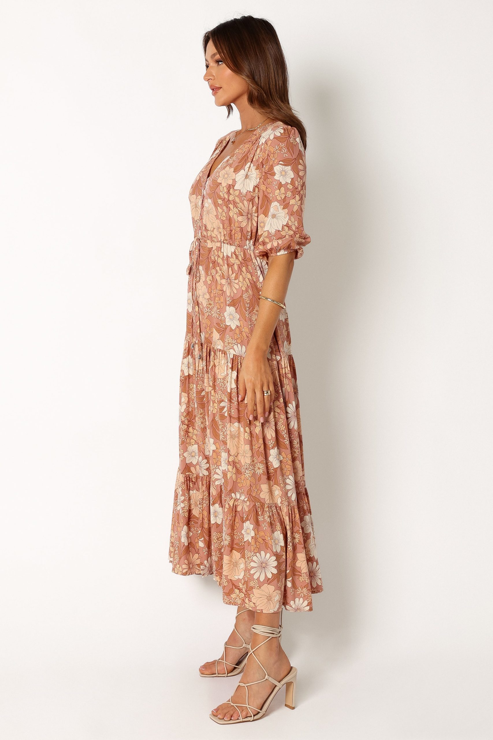 Kelda Dress - Tan Floral - Image 6