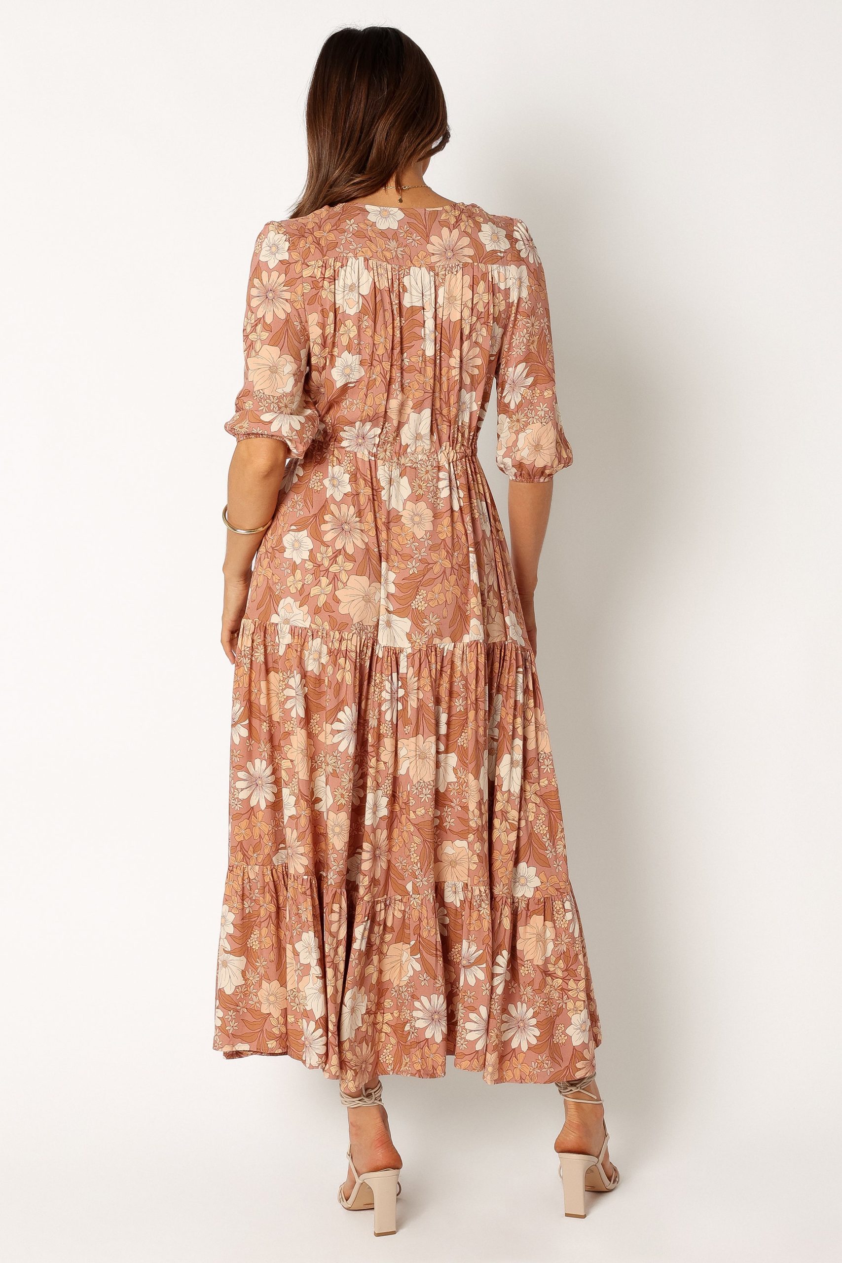 Kelda Dress - Tan Floral - Image 5