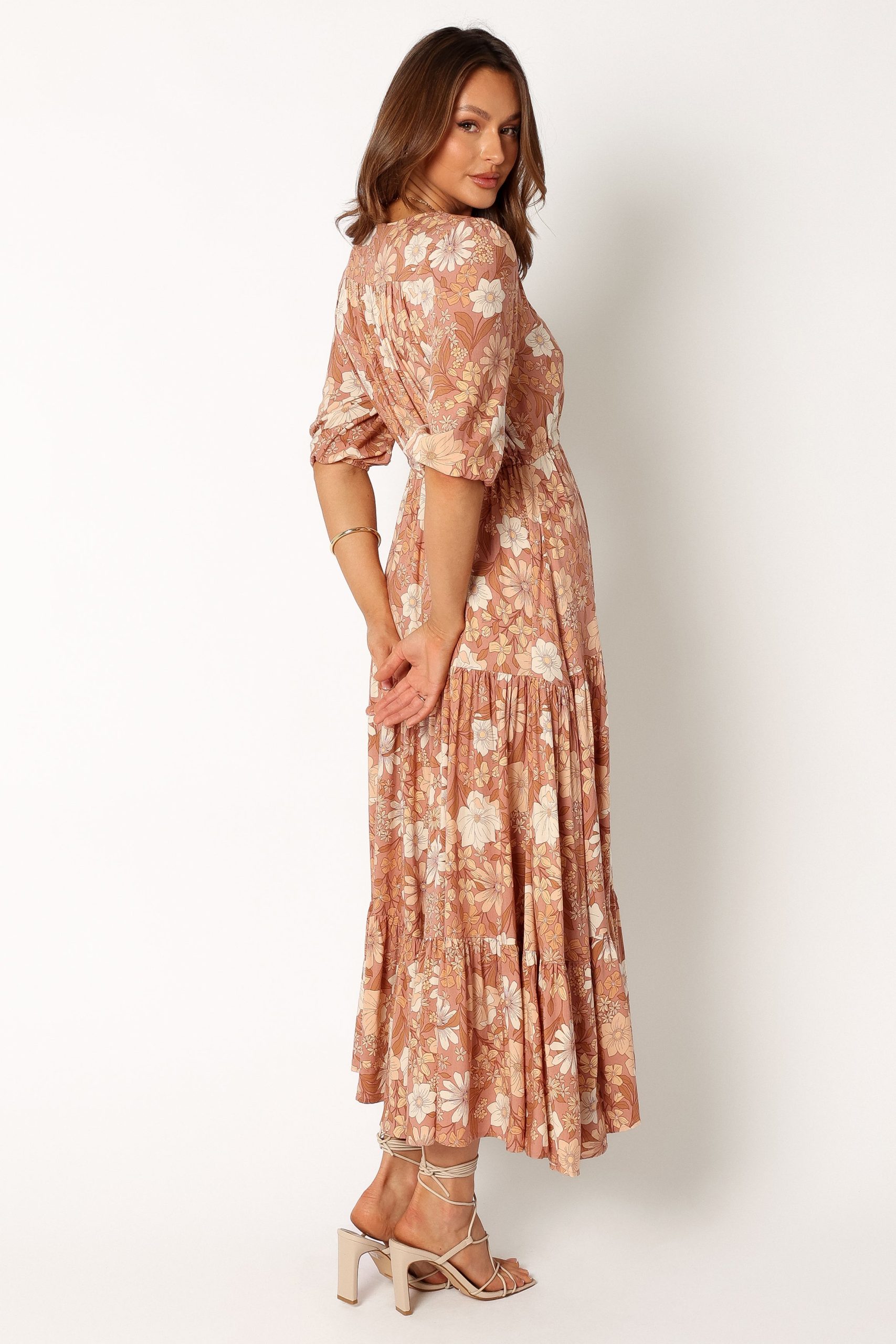 Kelda Dress - Tan Floral - Image 4