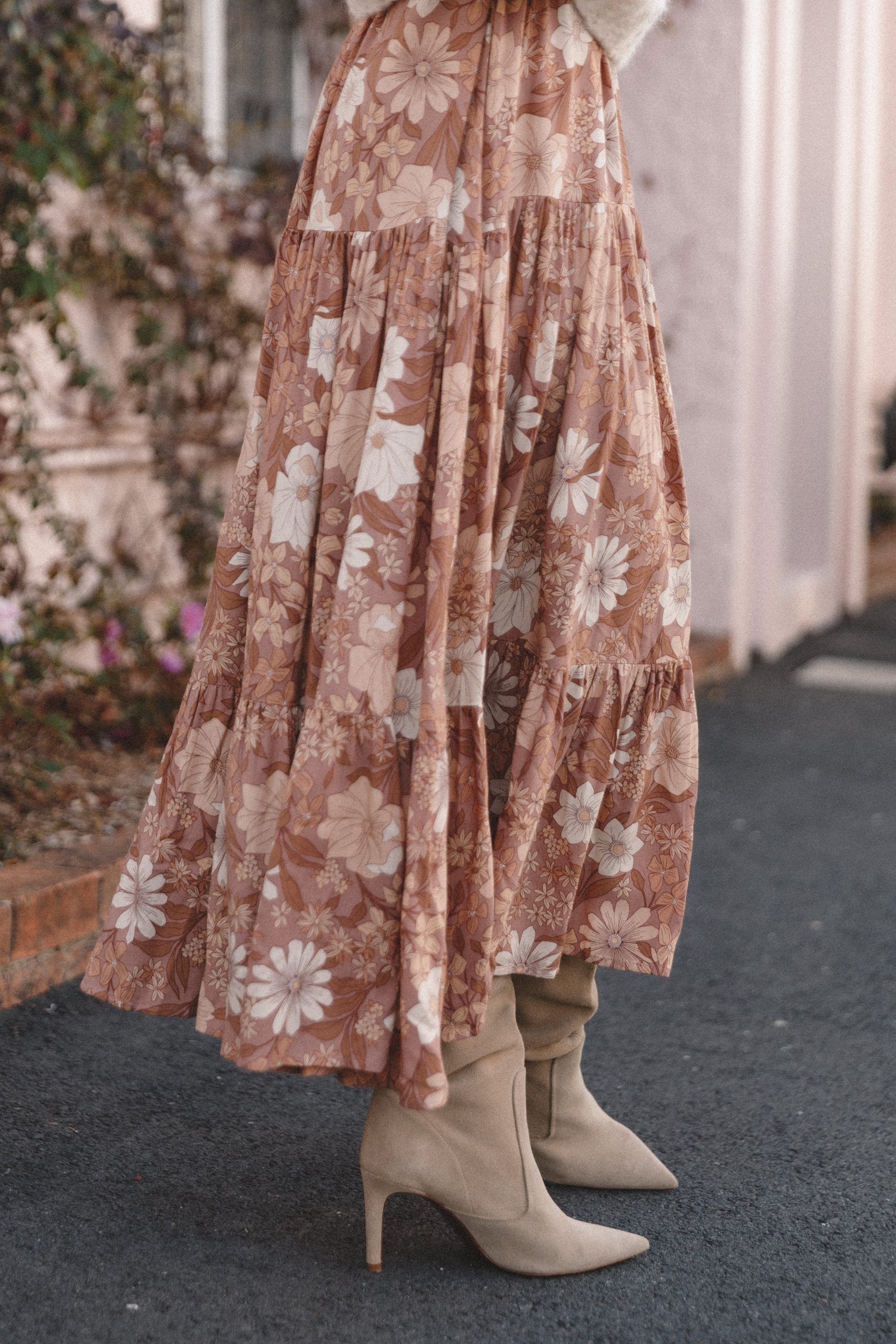 Kelda Dress - Tan Floral - Image 2
