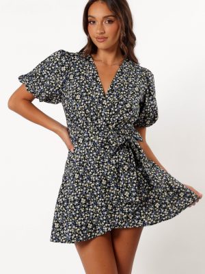 Kenn Wrap Mini Dress - Indigo Vanilla
