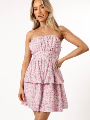 Kingsley Mini Ruffle Dress - Pink Purple