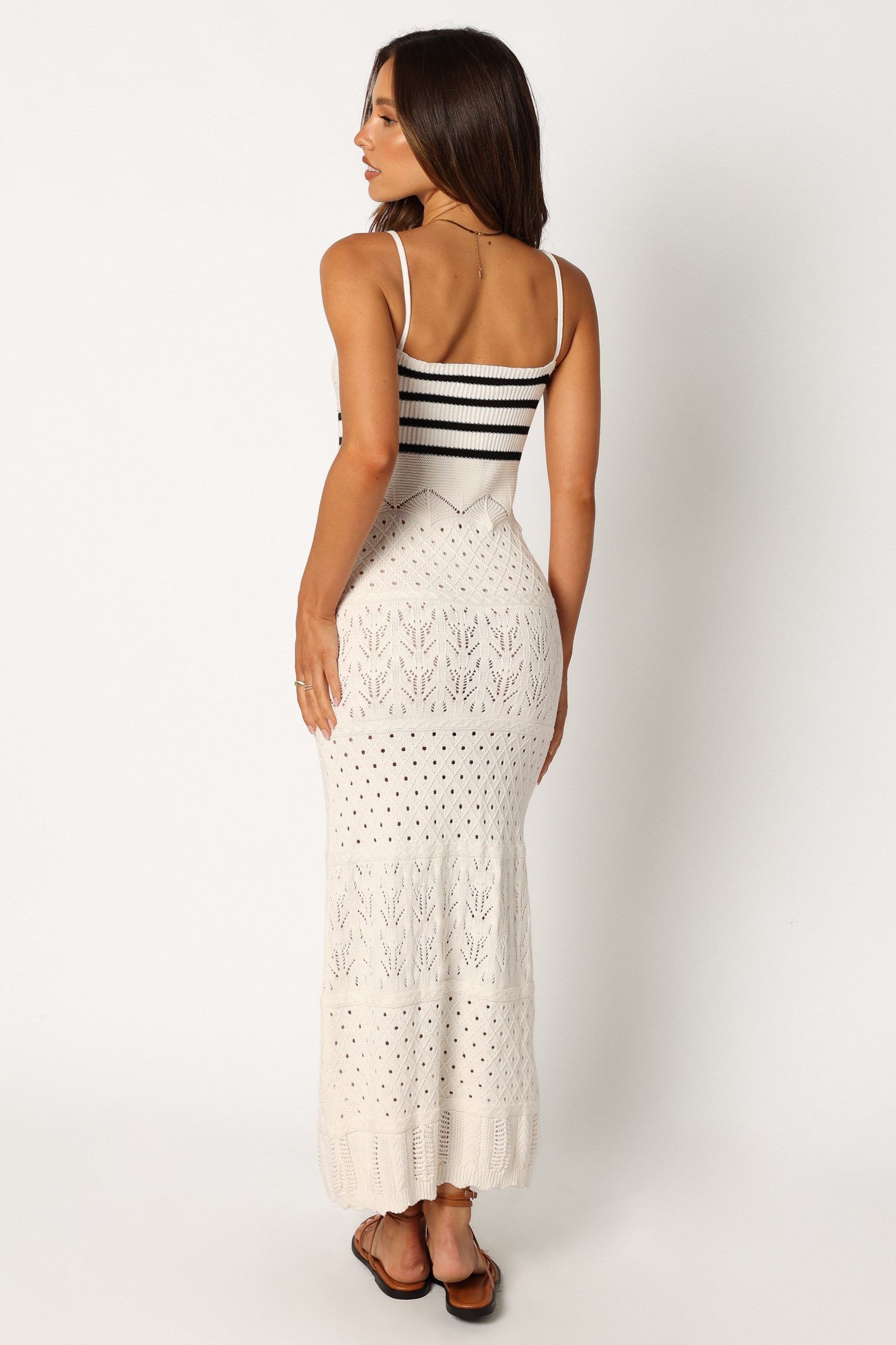 Landon Midi Dress - Black White - Image 4