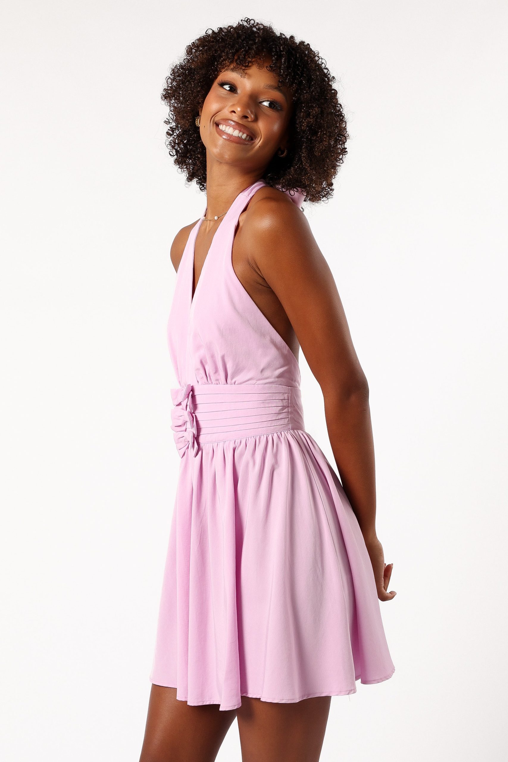 Leigh Halterneck Mini Dress - Lavender - Image 6