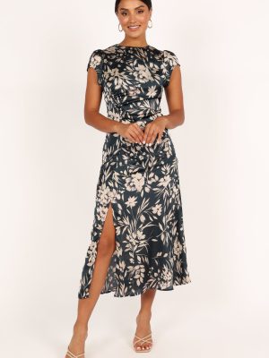 Lisbeth Midi Dress - Green Floral