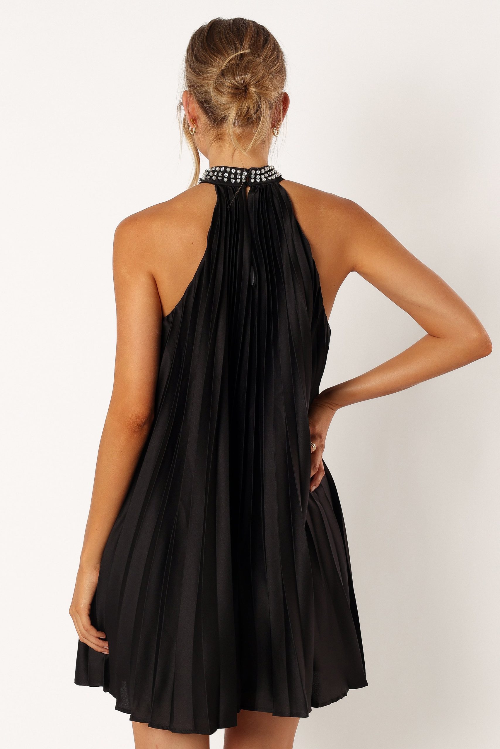 Lizzy Halterneck Mini Dress - Black - Image 5