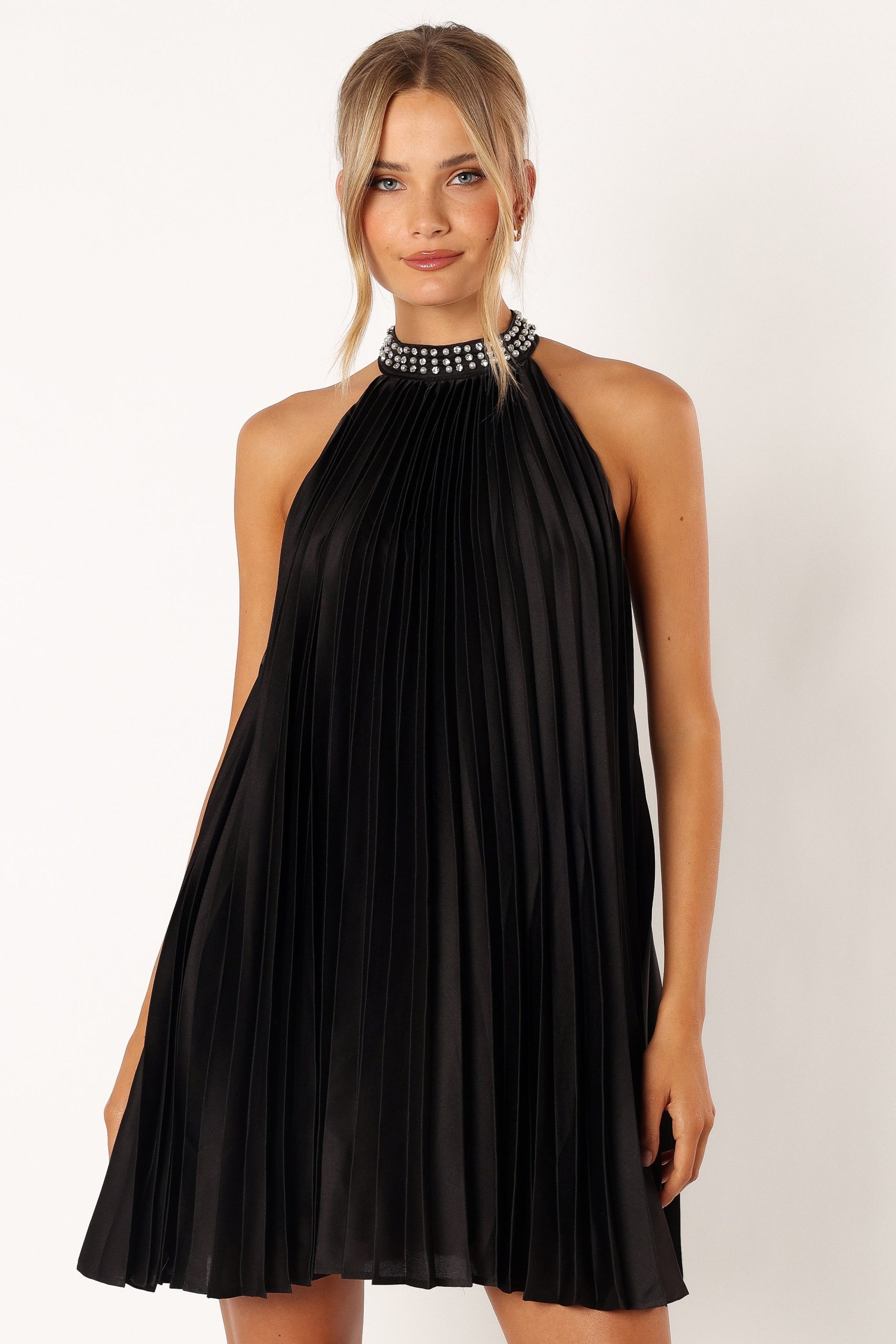 Lizzy Halterneck Mini Dress - Black - Image 4