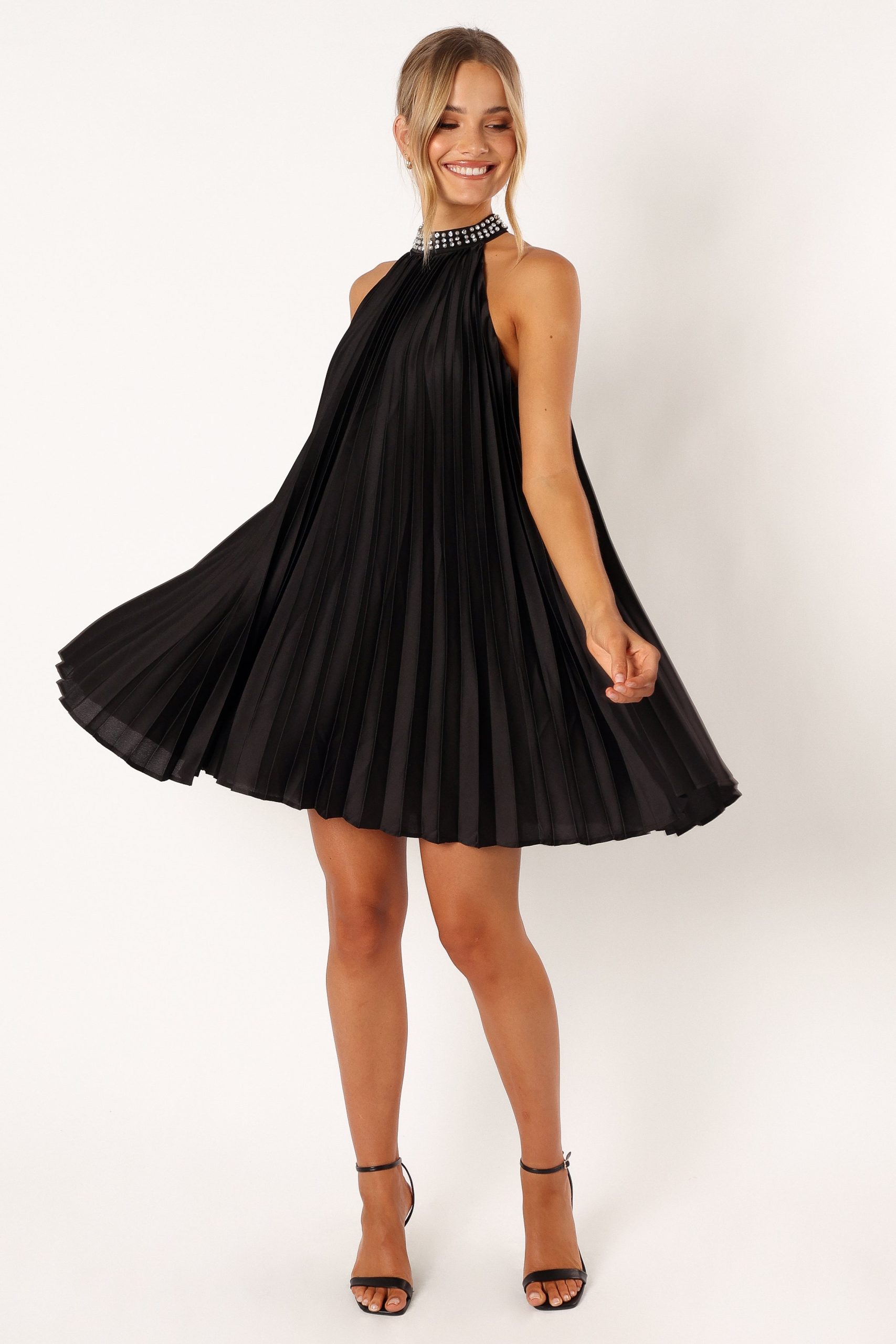 Lizzy Halterneck Mini Dress - Black - Image 7