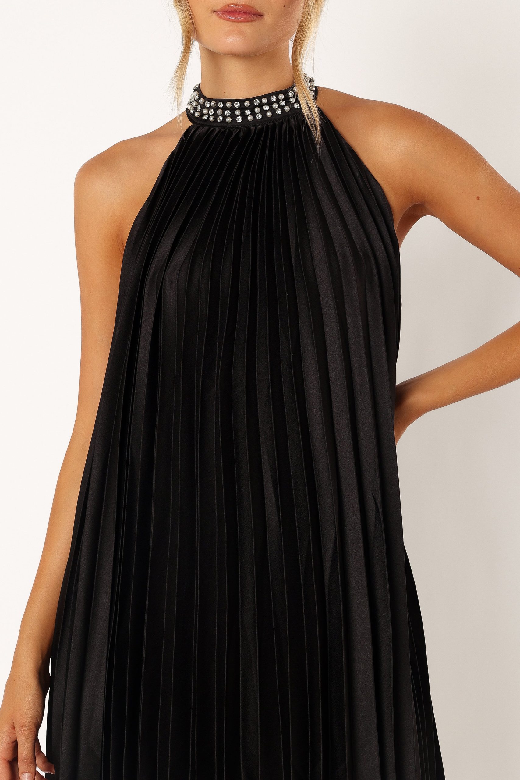 Lizzy Halterneck Mini Dress - Black - Image 8