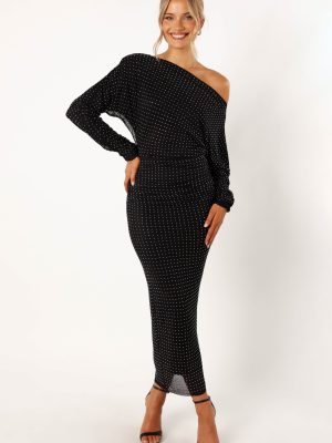 Loeve Long Sleeve Midi Dress - Black