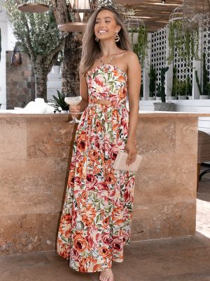 Madeira Dress - Orange Floral
