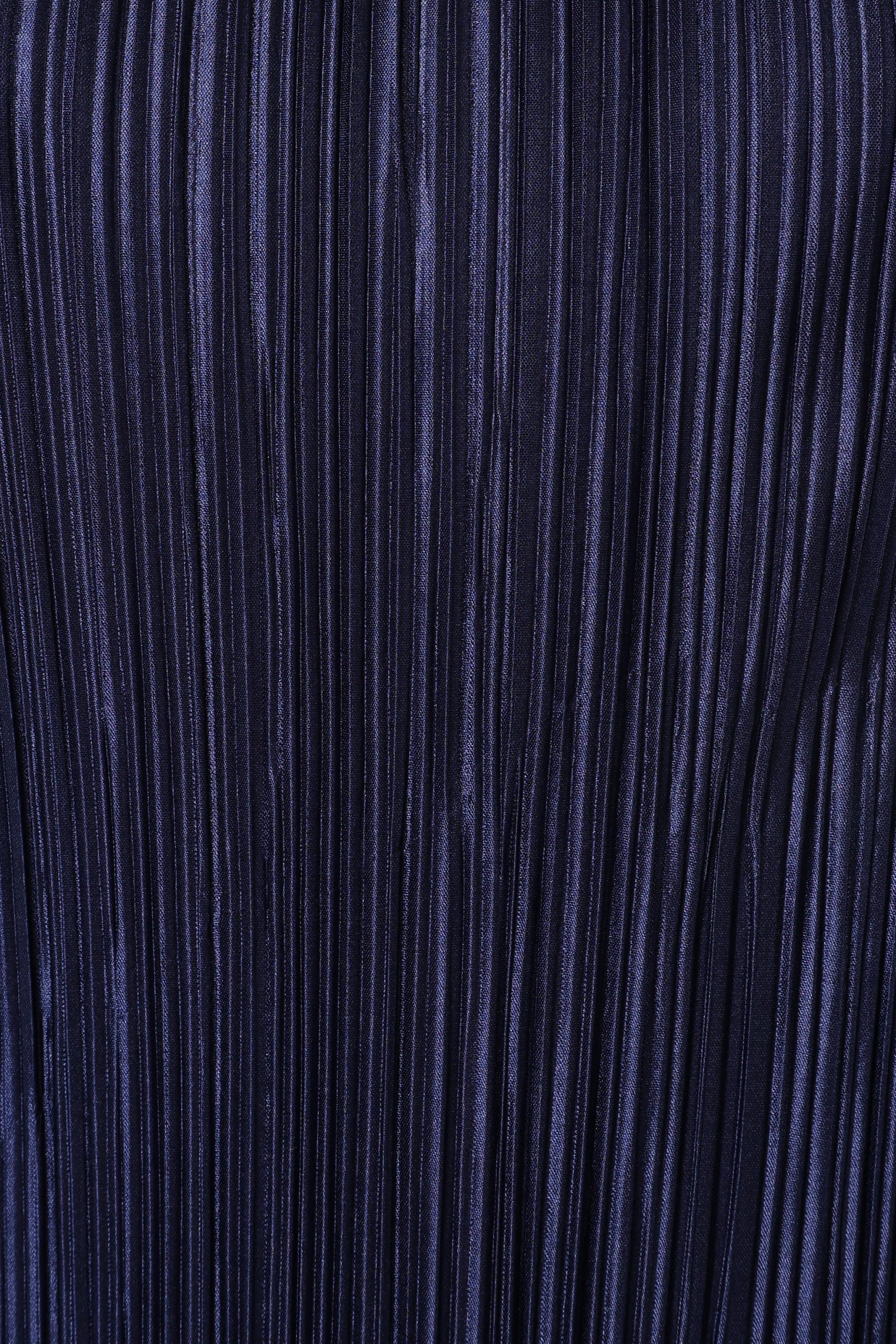 Melody Plisse Halter Maxi Dress - Navy - Image 9