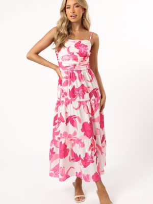 Monika Maxi Dress - Pink Floral