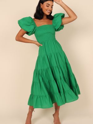 Morgan Tiered Dress - Green