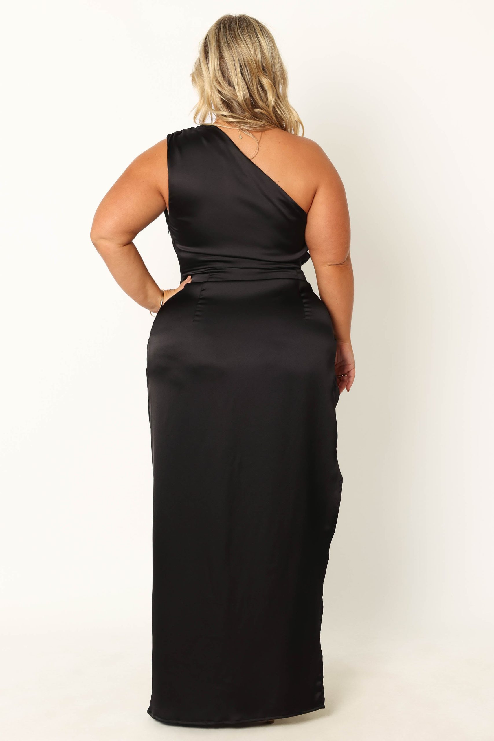 Nadia One Shoulder Maxi Dress - Black - Image 4