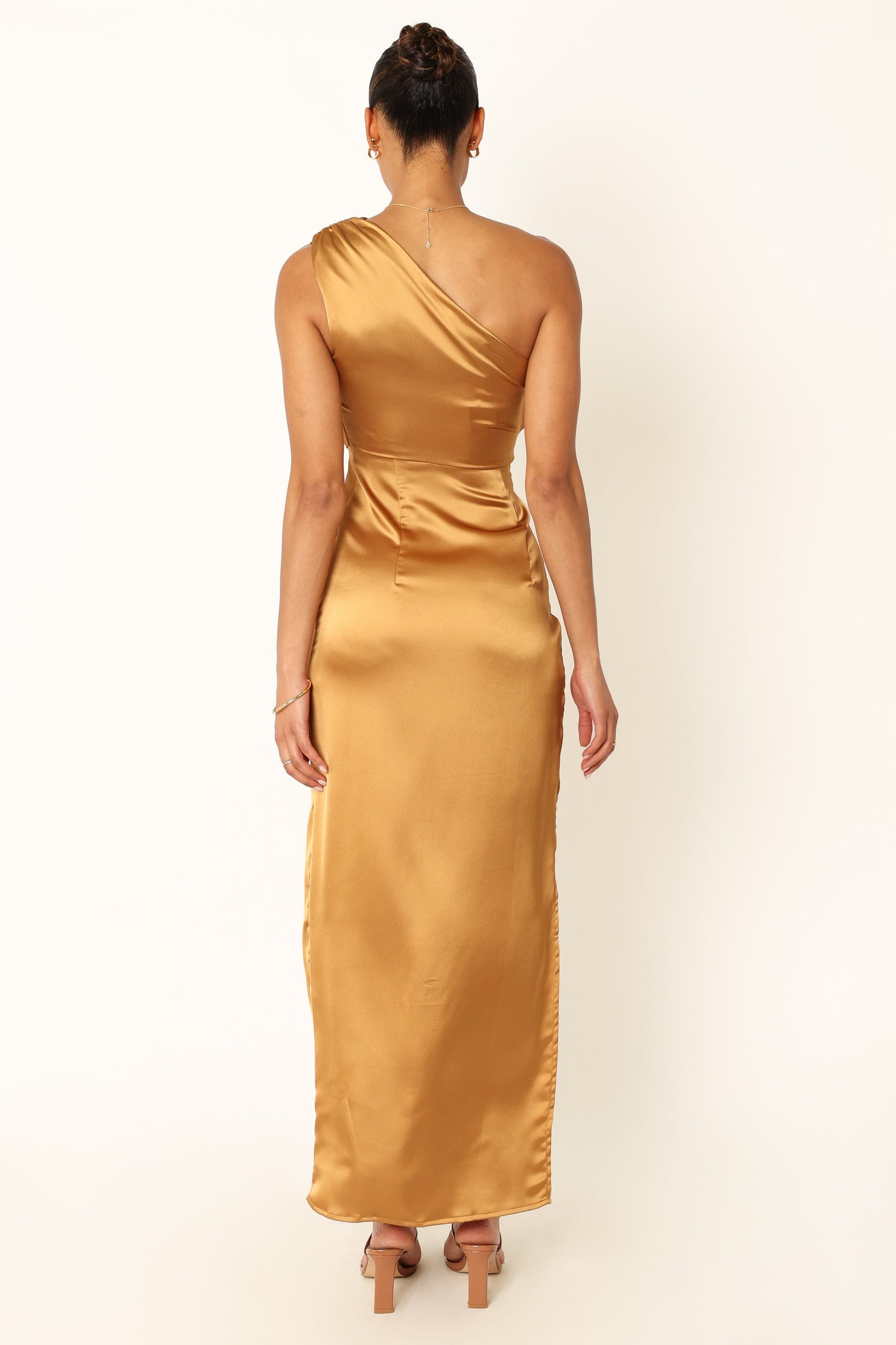Nadia One Shoulder Maxi Dress - Bronze - Image 8