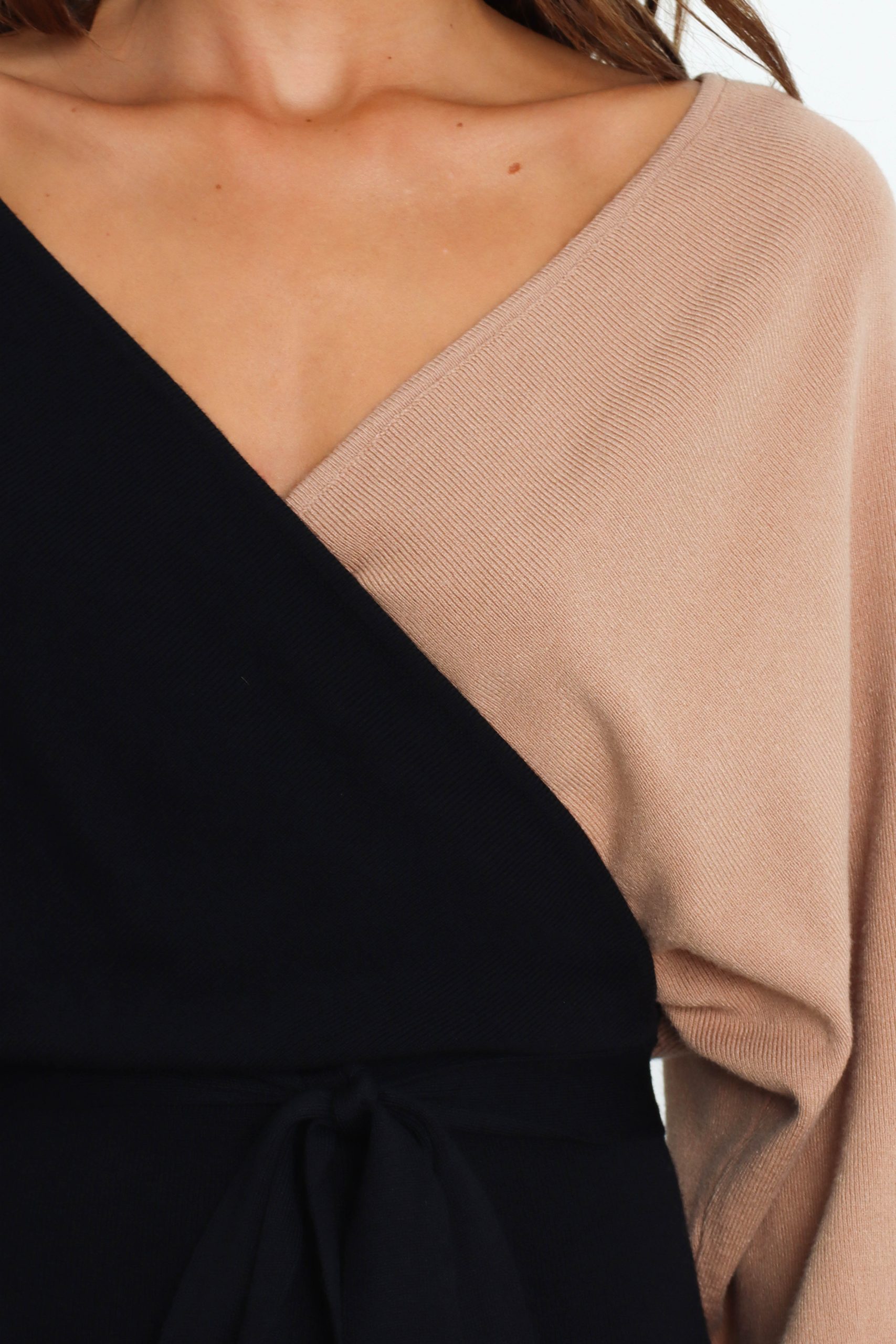 Nate Dress - Black/Beige - Image 8