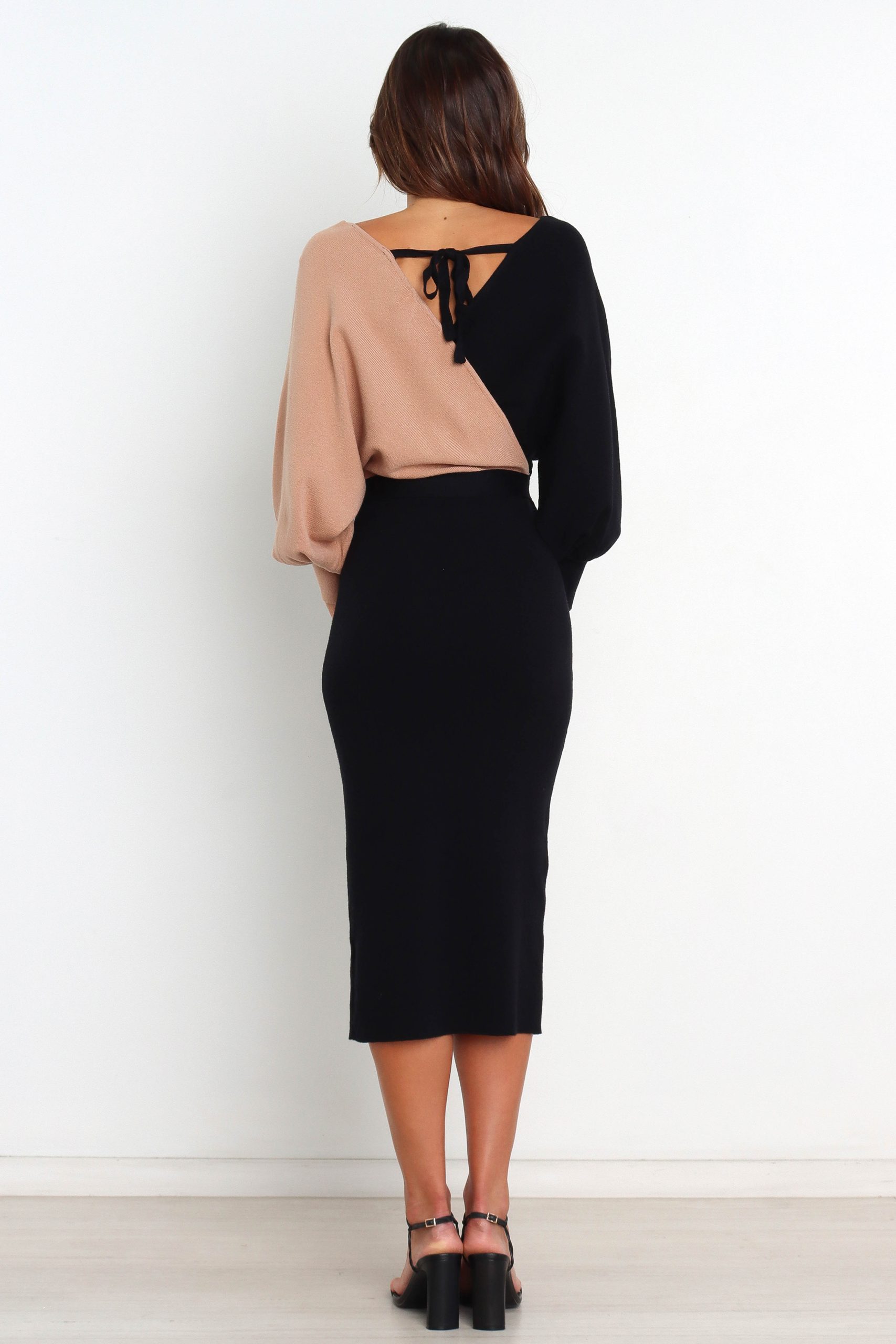 Nate Dress - Black/Beige - Image 5