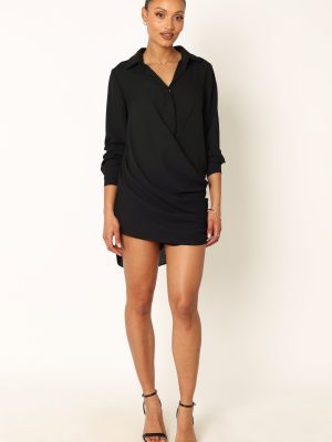Niky Long Sleeve Mini Dress - Black