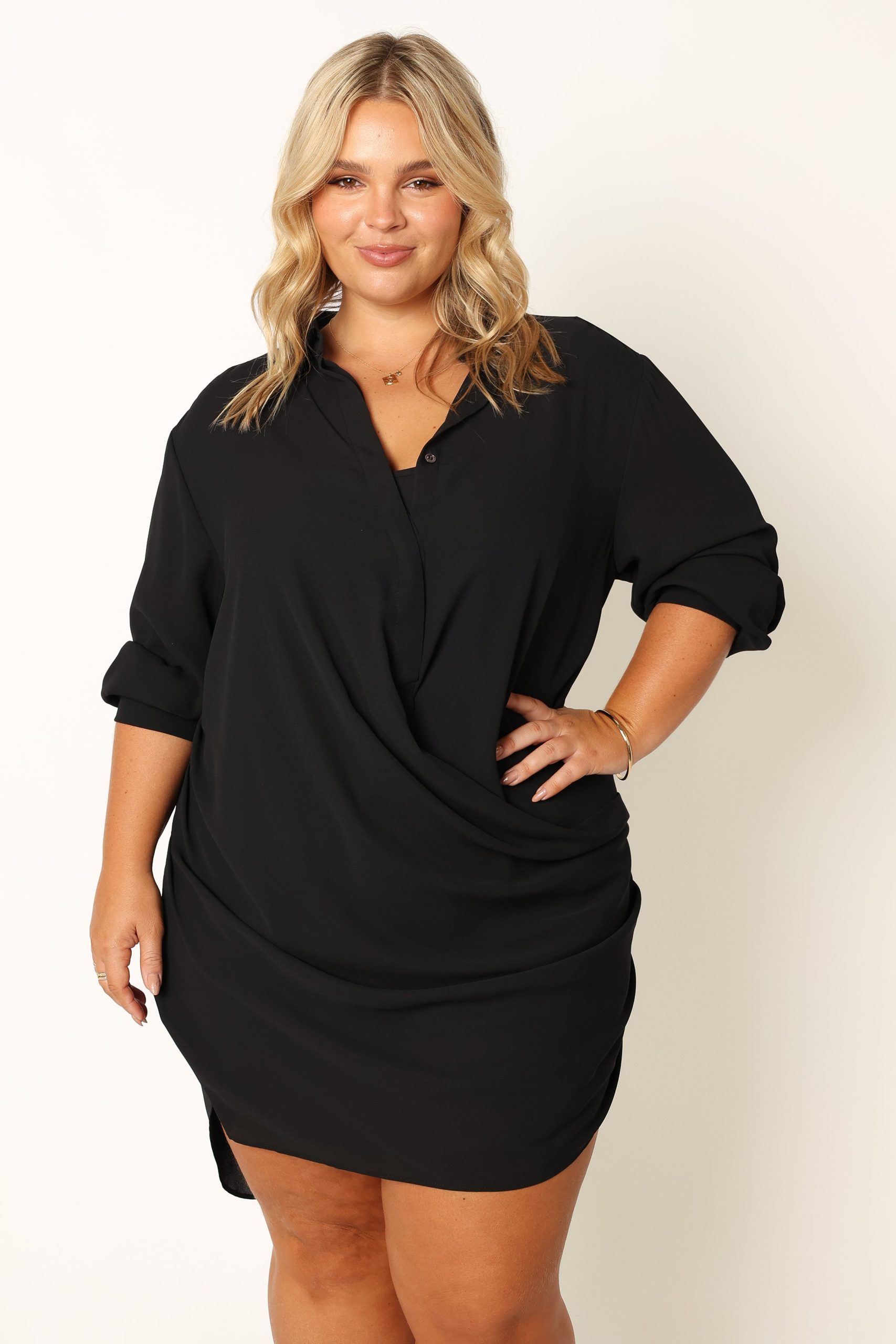 Niky Long Sleeve Mini Dress - Black - Image 2