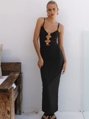 Normani Midi Dress - Black