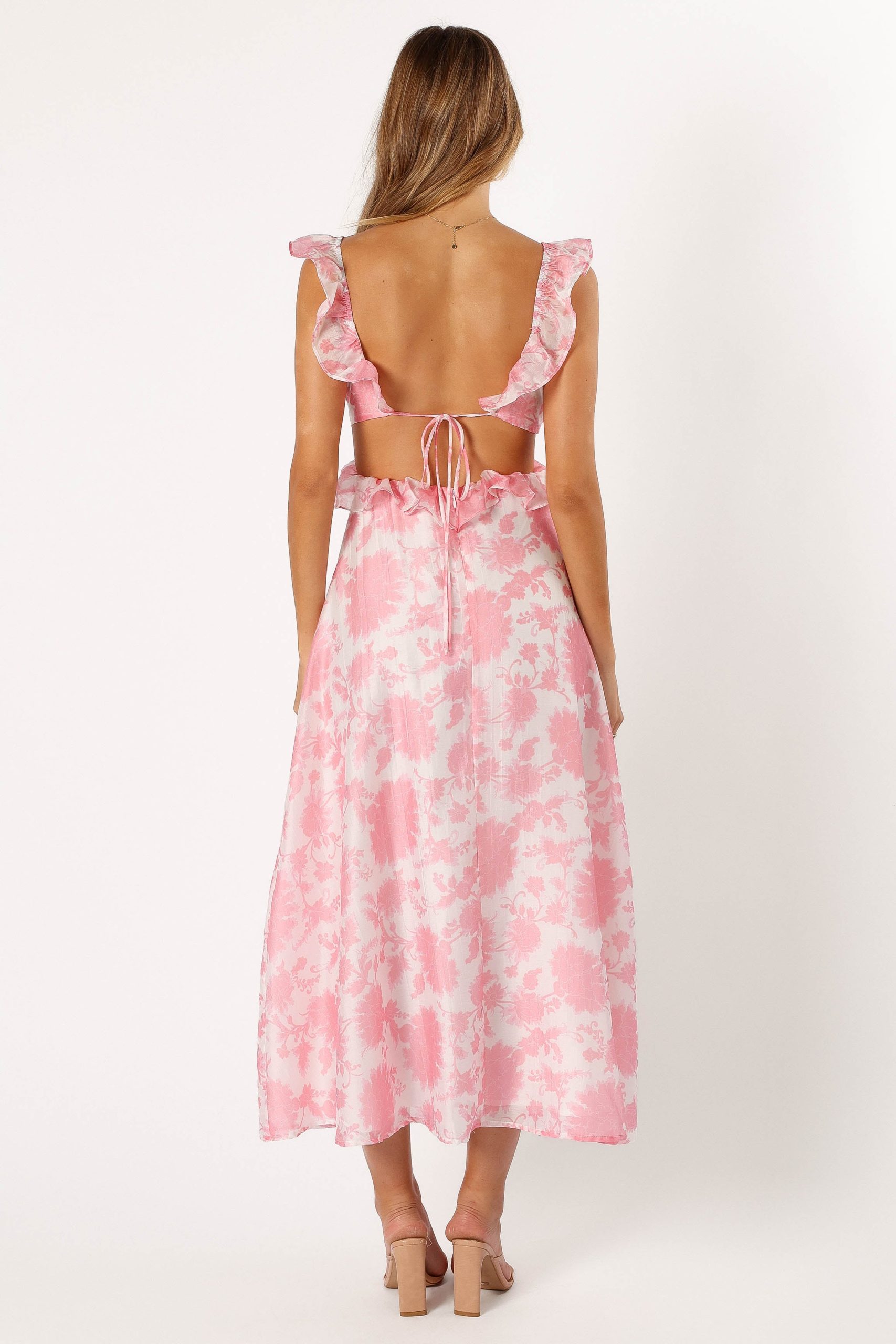 Rori Ruffle Maxi Dress - Pink Floral - Image 6