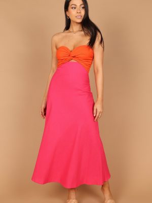 Rosetta Dress - Fuchsia/Orange