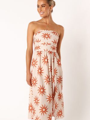 Ryder Strapless Midi Dress - Soleil