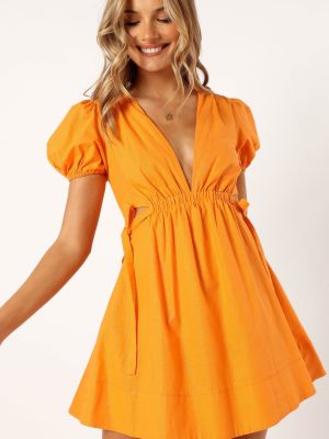 Sachie Cut Out Mini Dress - Orange