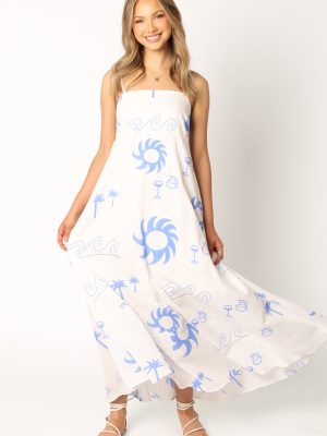 Seville Maxi Dress - Blue Wave