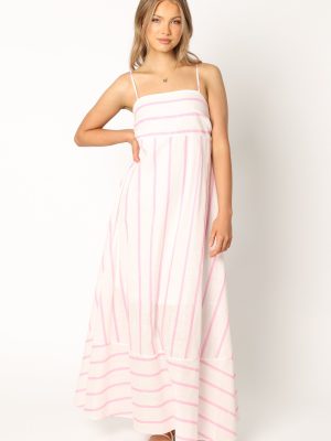 Seville Maxi Dress - Pink Stripe