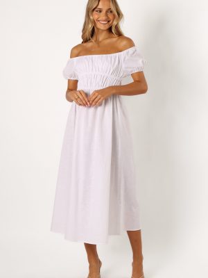 Sofia Off Shoulder Maxi Dress - White