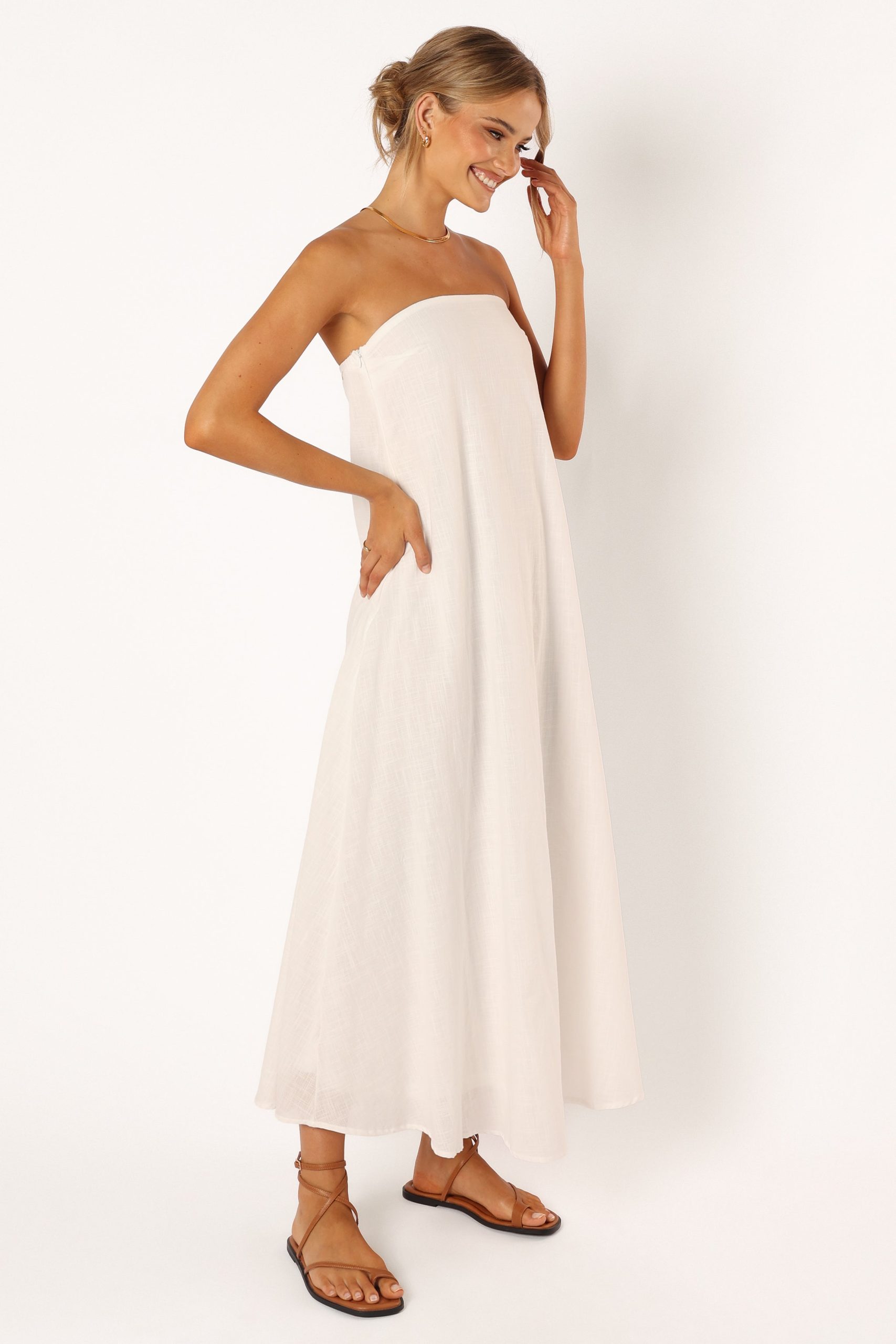 Soph Strapless Maxi Dress - White - Image 4