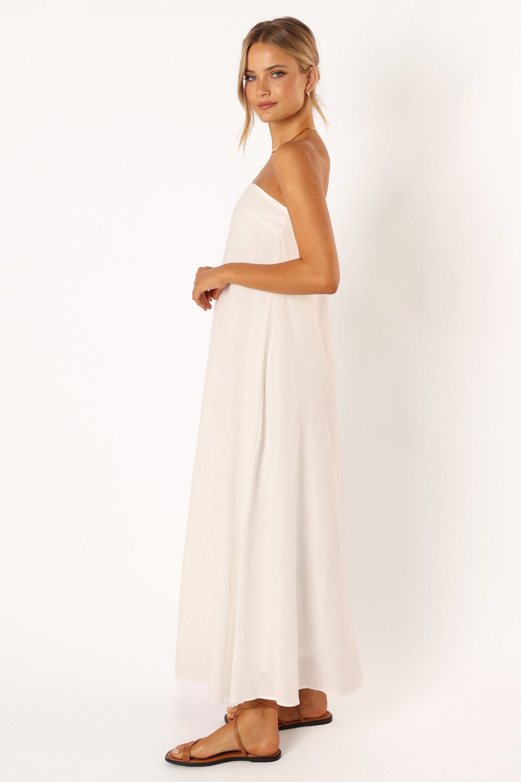 Soph Strapless Maxi Dress - White - Image 3