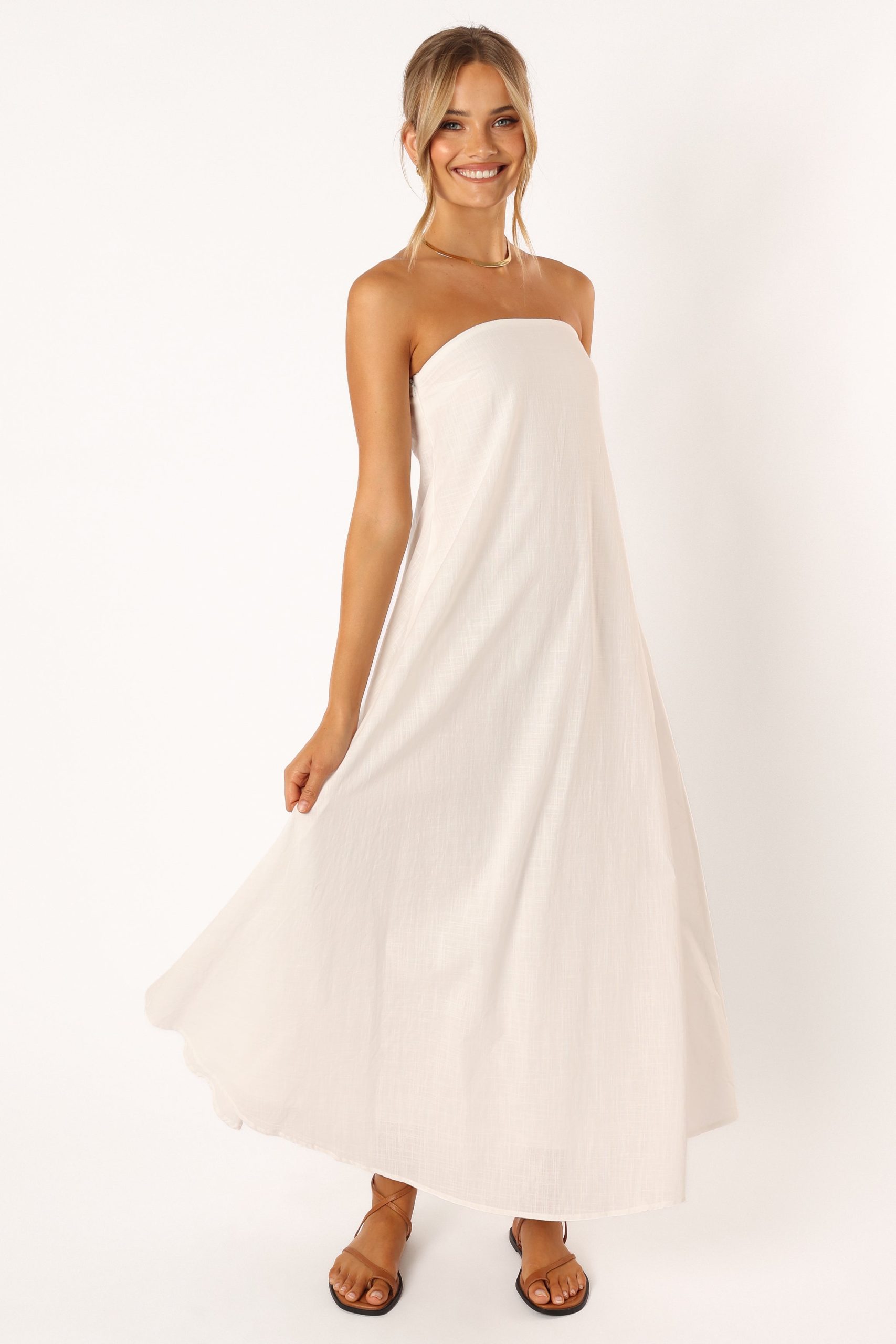 Soph Strapless Maxi Dress - White - Image 2