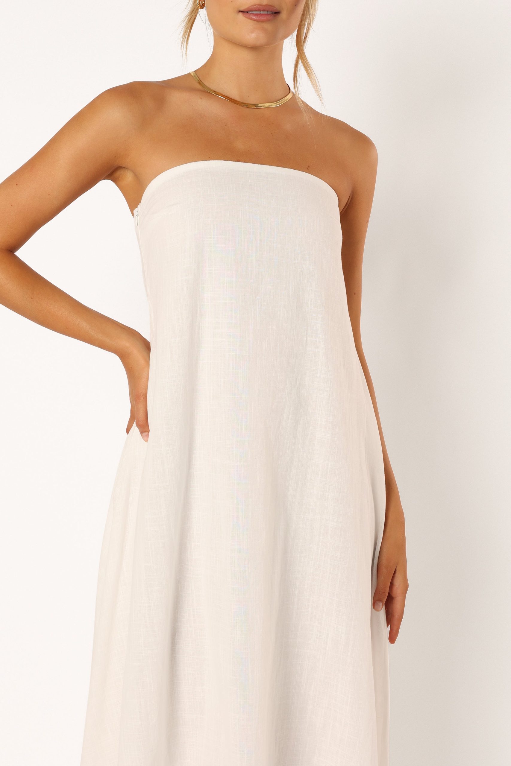 Soph Strapless Maxi Dress - White - Image 7