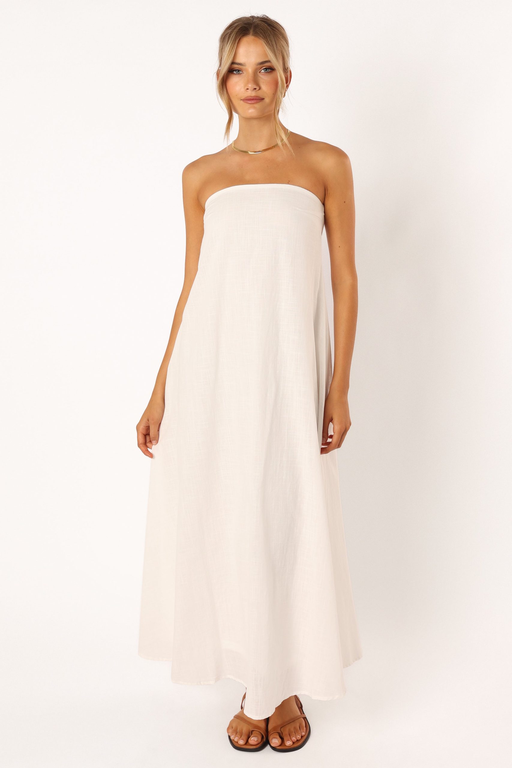 Soph Strapless Maxi Dress - White - Image 5