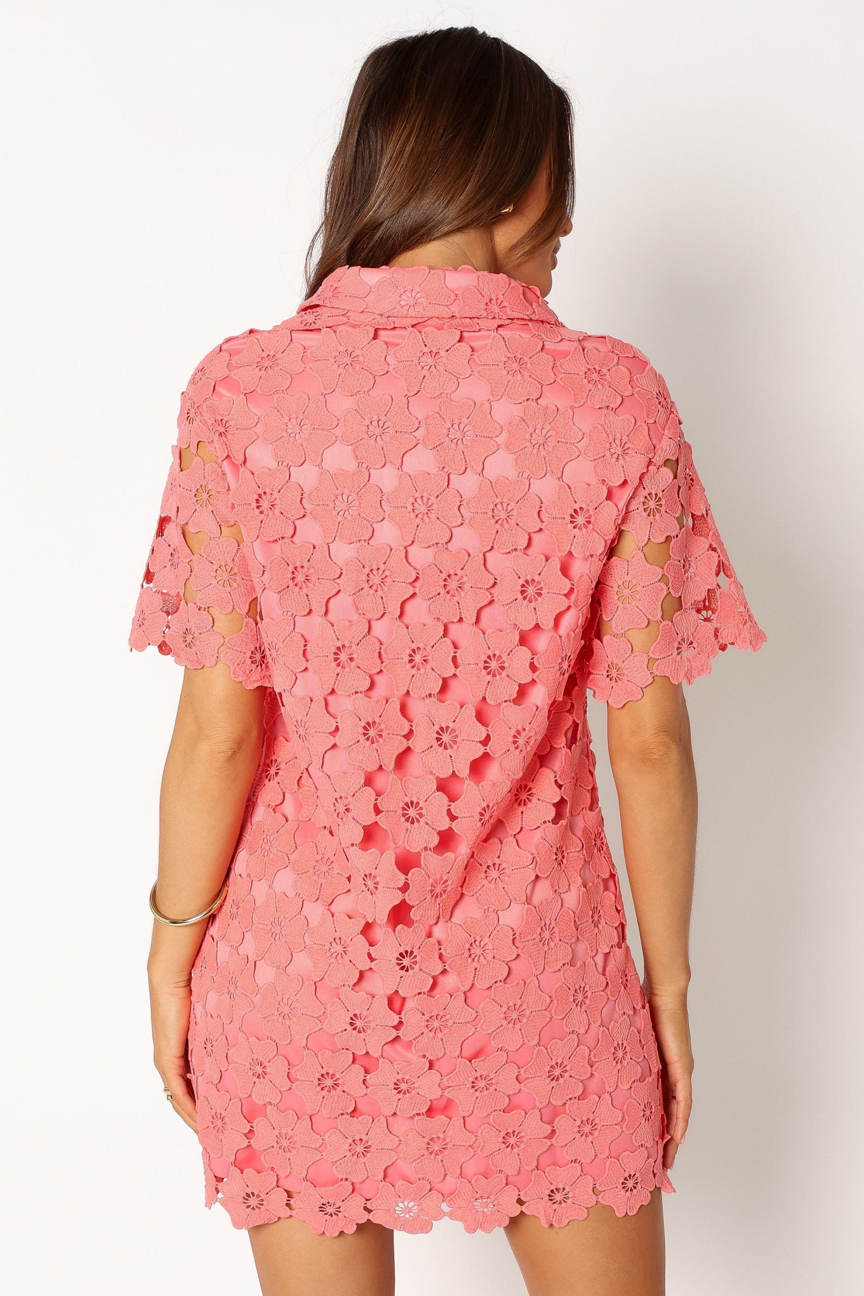 Tallie Button Up Mini Dress - Watermelon - Image 5