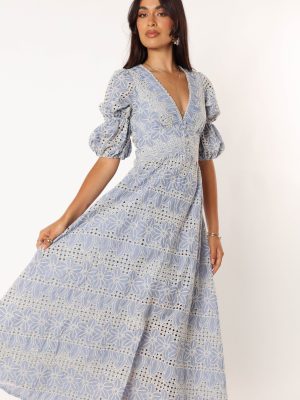 Tani Midi Dress - Blue