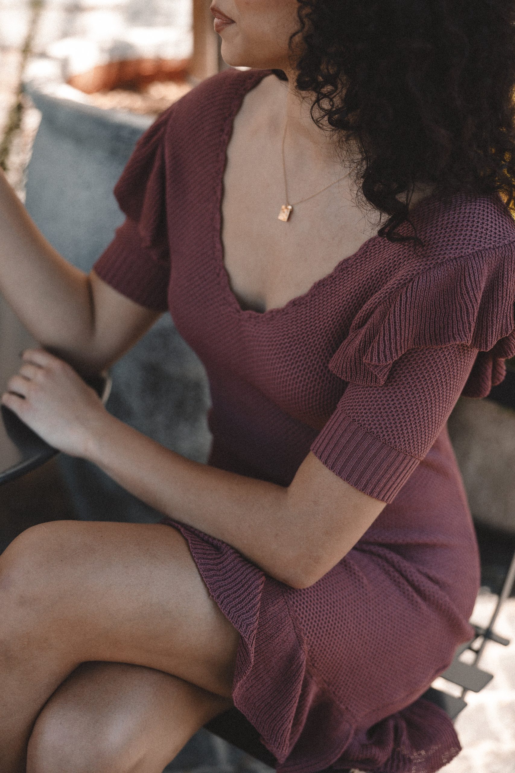 Tru Knitted Mini Dress - Sienna - Image 2