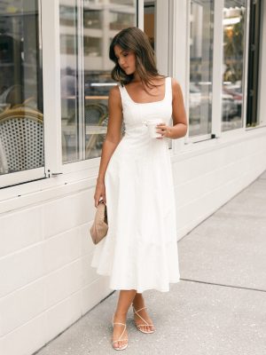 Una Midi Dress - White