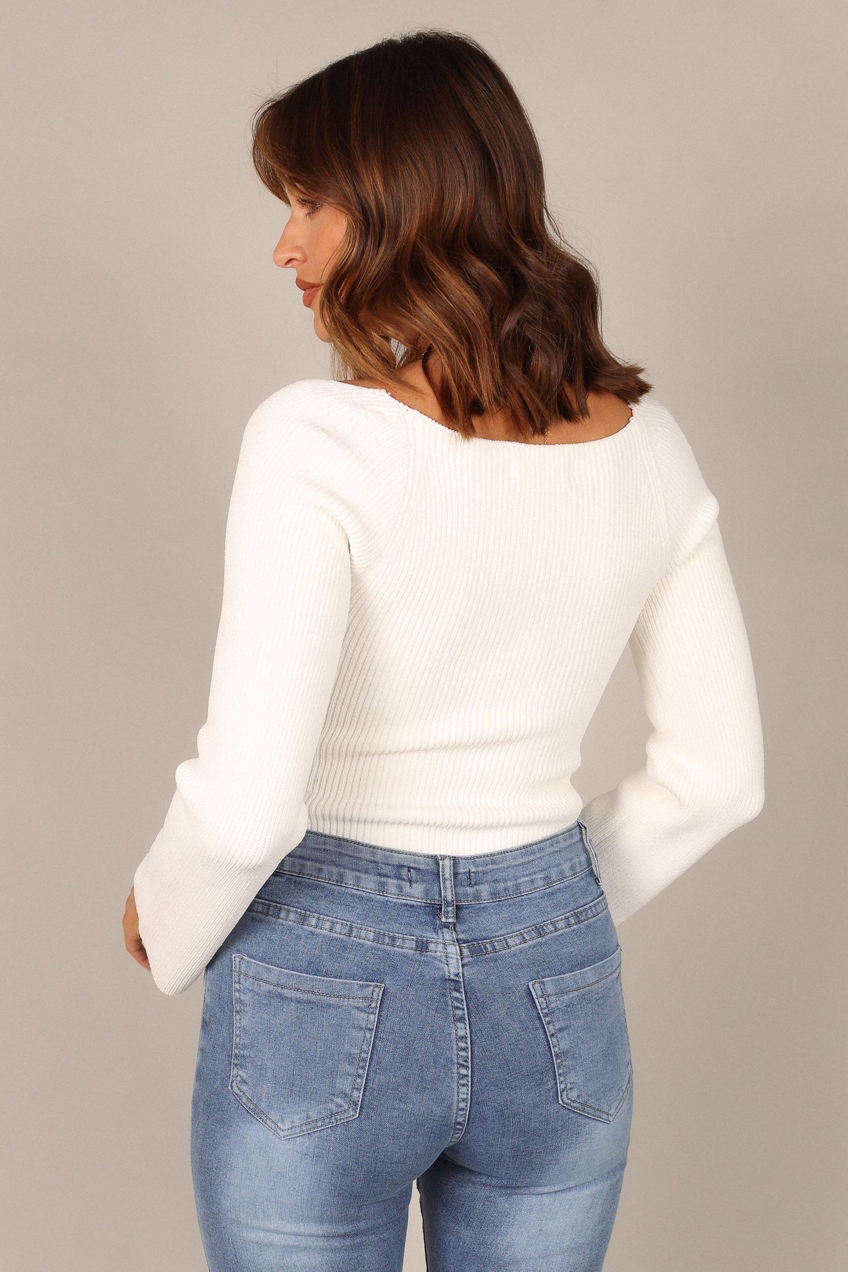 Aquerelle Knit Sweater - Ivory - Image 2