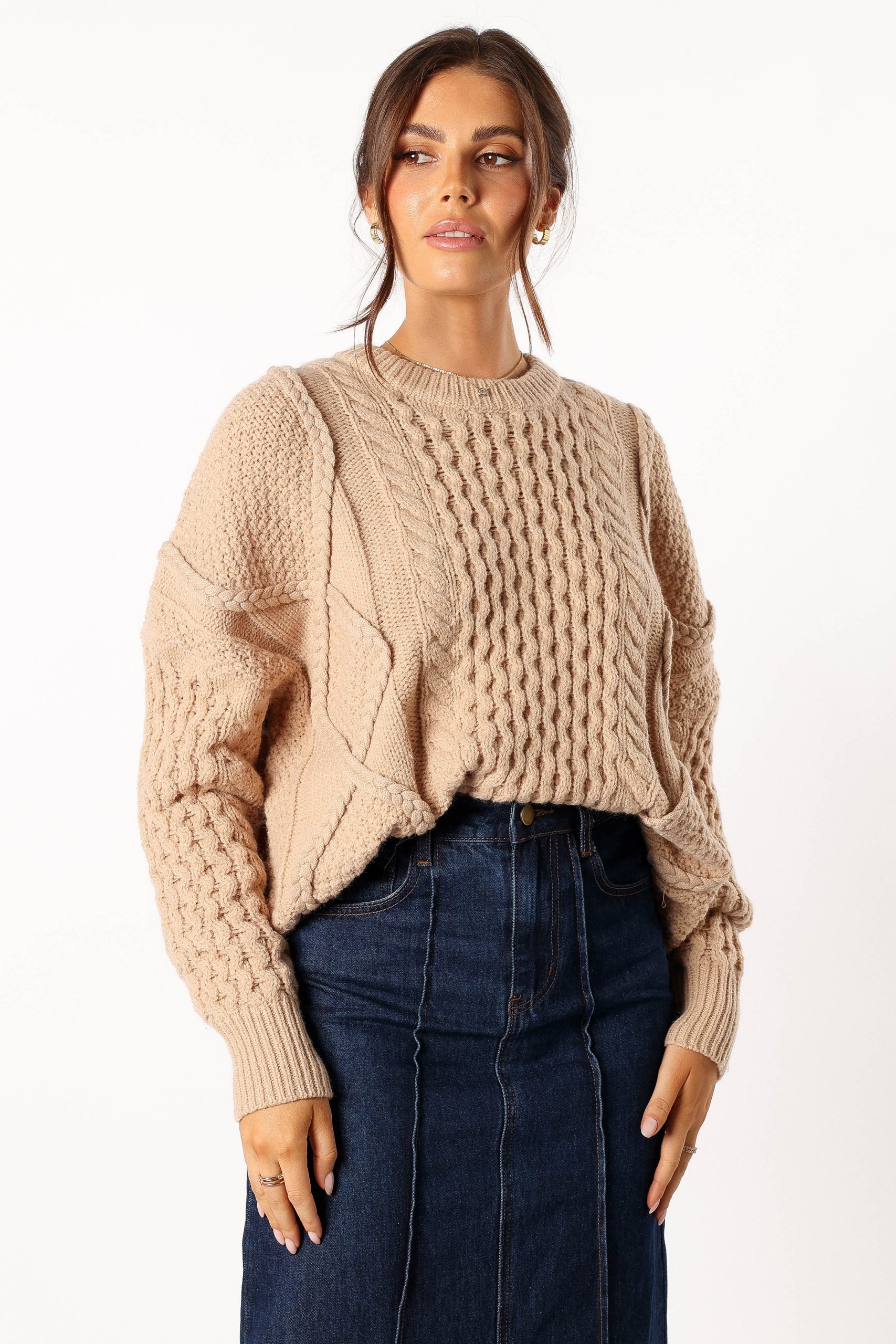 Bentley Knit Sweater - Oatmeal - Image 5